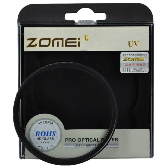 Protezione obiettivo filtro UV ZOMEI 40,5 mm per fotocamera reflex digitale Canon Nikon Sony venditore Regno Unito