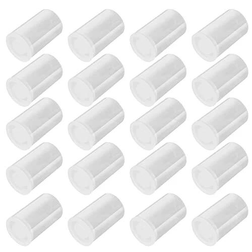 20pc 35mm Caliber Plastic Film Canisters Clear Durable Film Processing Equipment