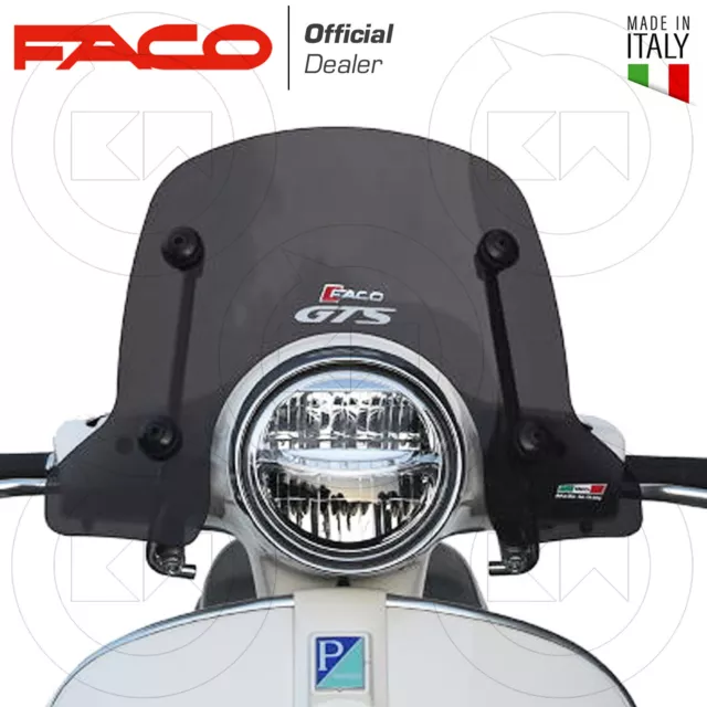 Cupolino Spoiler Basso Fume' Scuro Faco 29000 Per Vespa Gts 125 - 250 - 300