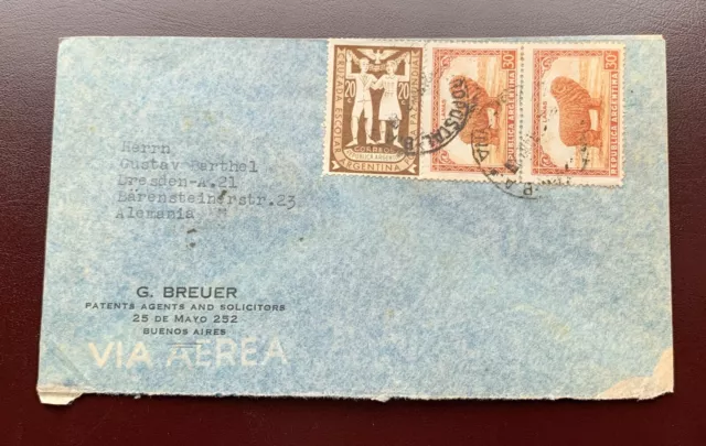 Argentina 1948 Buenos Aires - used airmail cover to Dresden Germany