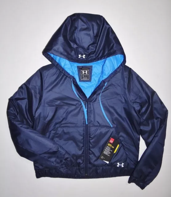 Under Armour Donna Coldgear Reactor Poly Fill Larga Giacca con Cappuccio Piccolo