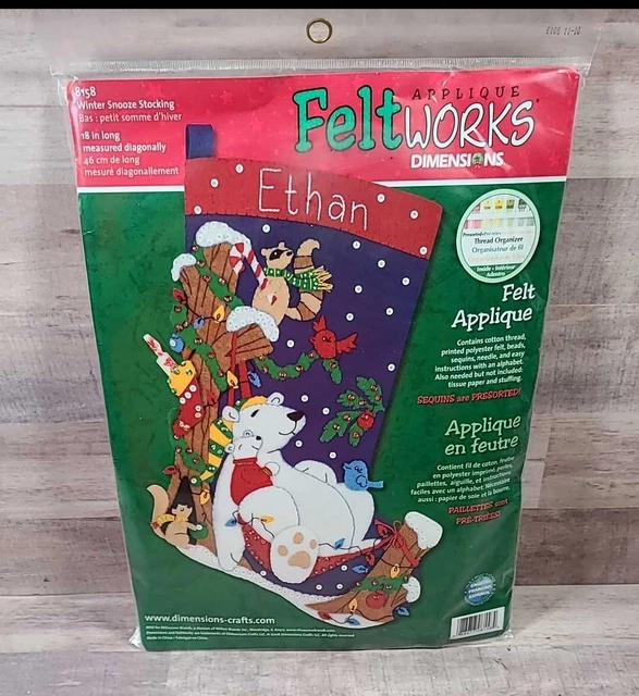 Medias de Navidad Dimensions Felt Works ""Medias de Navidad de 18" NUEVO