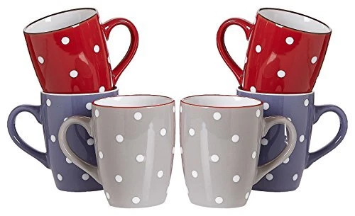Lot De 6 Tasses à Café NESCAFÉ Décoratives En Céramique - Occasion Vintage Années 20-40