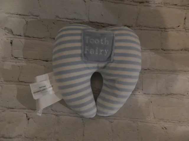 Blue Striped Tooth Fairy Pillow/9x8x3