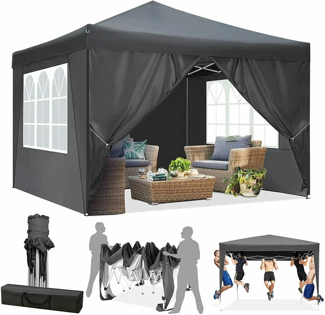 Falt Pavillon Partyzelt WASSERDICHT Pavillion Gartenzelt Dachmaß 3x3 m oder Zelt