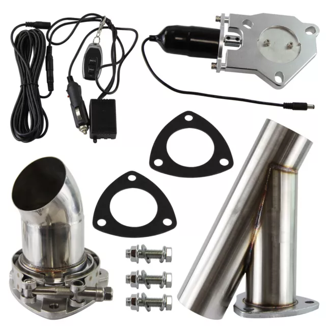 2.5" 63mm Remote Control Electric Exhaust Valve Cutout Pipe Dump Wireless