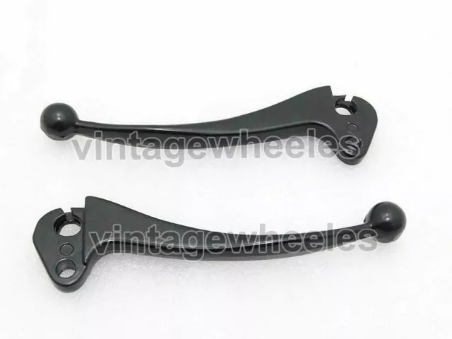 Vespa Px Lml Star Stella Clutch & Brake Lever Set Non Disc Model- Black (Alloy)