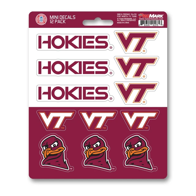 Fanmats, Virginia Tech Mini Decal 12-pk
