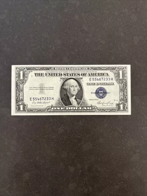 Silver Certificate  Uncirculated UNC $1 1935E  FR 1614 Block EH