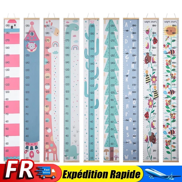 Wall Decor Ruler RULER WALL DECOR Fabric Canvas Removable Height Measurement Ruler, Wall ...
