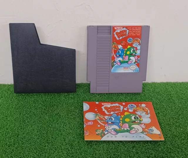 Bubble Bobble (Nintendo NES, 1985) Game, Sleeve and Manual.