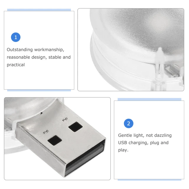 CAR INTERIOR ATMOSPHERE Lamp LED Bulb Mini Light Smart Night Small USB