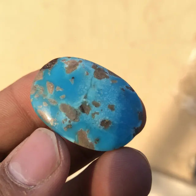 Natural Turquoise cabochon best quality with pyrite inclusions 12 Gram