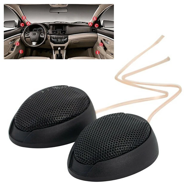2 x altoparlanti tweeter con gamma ad alta frequenza per audio auto chiaro e forte