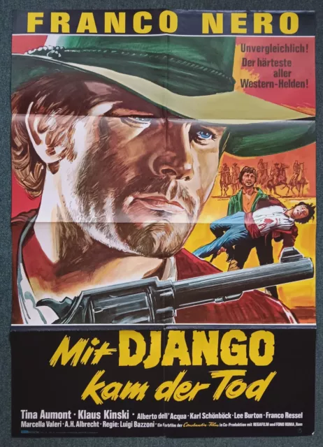 Kinoplakat Original A1/Mit Django kam der Tod/Franco Nero