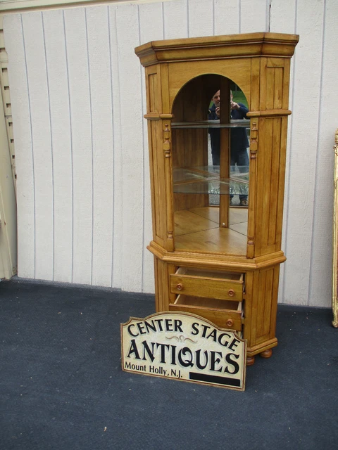 64407  Pine Country Corner China Cabinet Curio Shelf