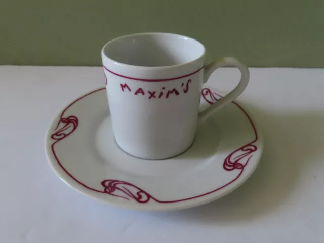 Maxim's de Paris Restaurant Demitasse Cup & Saucer - Mint