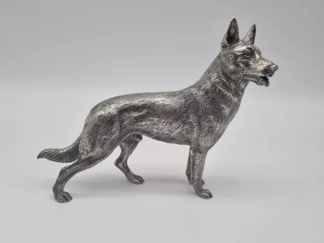 Skulptur Deutscher Schäferhund aus 800 Silber/Massiv 292g