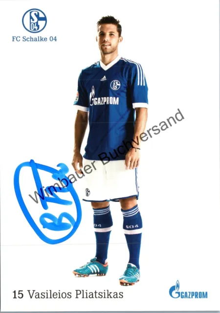 Original Autogramm Vasileios Pliatsikas Schalke 04 /// Autograph signiert signed