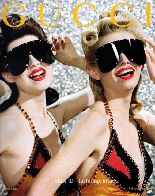 GUCCI Eyewear 1-Page Magazine PRINT AD Spring 2019 old hollywood glamour girls