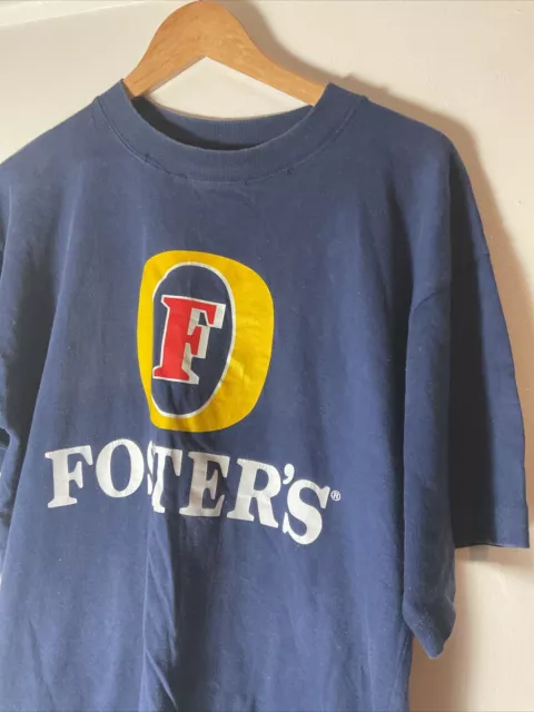 Brewhouse Vintage Foster's Lager Men's T-Shirt Size Medium Blue Authentic Retro 2