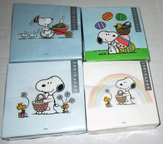 PEANUTS COCKTAIL PAPER NAPKIN ASSORTMENT 40 Ct 9 7/8" X 9 7/8" [Your Choice]