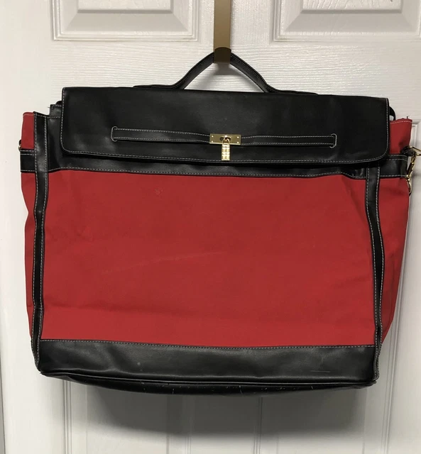 Elizabeth Arden Tote Handbag Travel Weekender Large Bag Red & Black  ~ Euc!