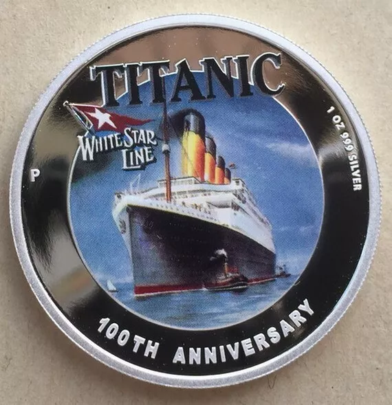 Tuvalu 2012 100th Anniversary of Titanic Dollar 1oz Silver Coin,Proof