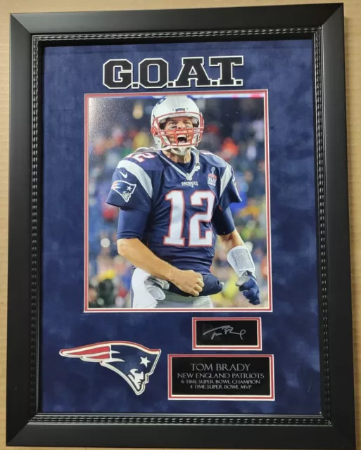 Tom Brady Scream New England Patriots 8x10 Framed Photo Engraved Autograph