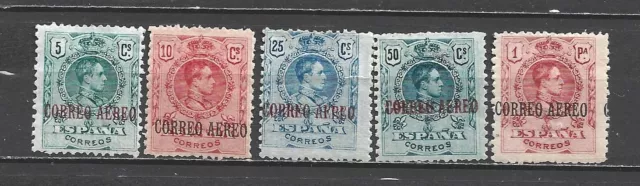 España 1920 Edifil 292-296* Mlh Serie Alfonso Xiii Tipo Medallon Aereo