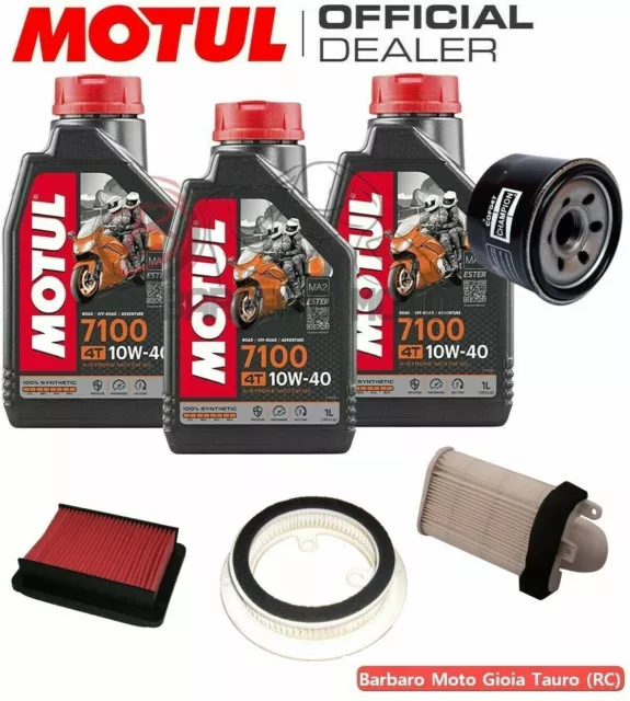 Kit Tagliando 3 Litri Olio Motul 7100 + Filtri Yamaha Tmax 530 2012 - 2016 T-Max