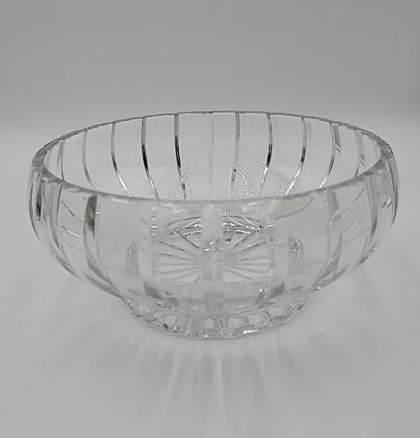 Lead Crystal Bowl 9" Large 24% Lead Crystal Bowl Made In Poland By CRYSTAL CLEAR