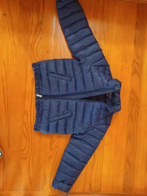 Polo RALPH LAUREN Girls Navy Blue Quilted DOWN JACKET Puffer COAT size 5