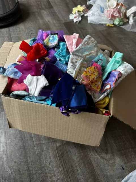 3 Lb barbie, Ken, Disney Clothes Lot. Check All The Pictures. Some Needs Repair