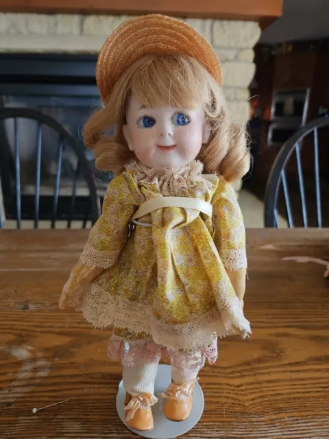 Vintage  Doll Artist Bisque Head Googly Doll 10"