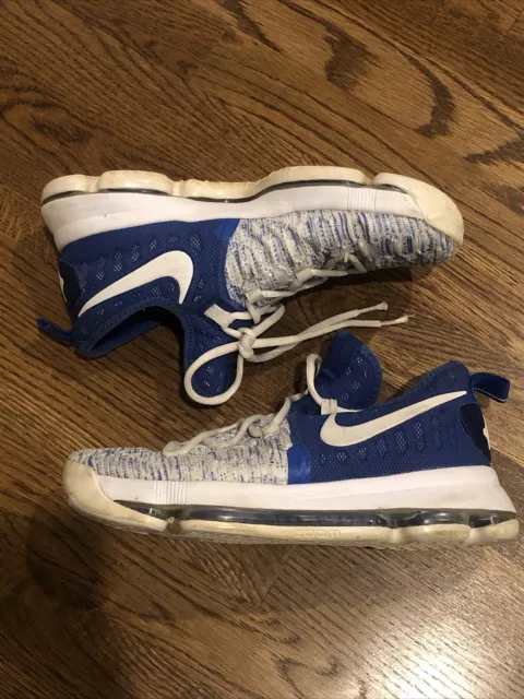 Nike KD 9 Home Kevin Durant Youth Sz 6.5 GS 855908-411 White Varsity Royal