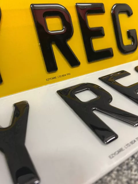 3D Gel Number Plates With Badges Front and Rear for Car Van 100% Road Legal