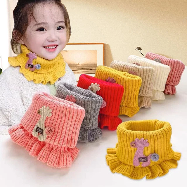 Sciarpa invernale bambino lavorata a maglia ragazze sciarpa calda collare esterno inverno sc-t-