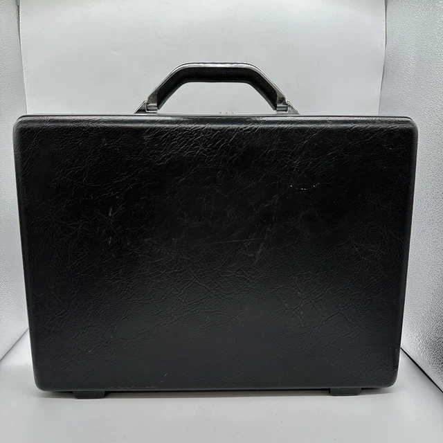 VINTAGE SAMSONITE BRIEFCASE Black Accord Hard Shell Case Attache Combo