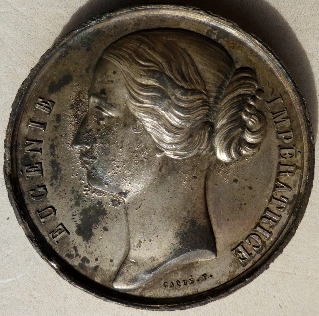 Médaille Napoléon III - Ministère Des Travaux Publics Troyes 1867 - Cuivre - Réf (85-49)