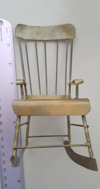 Antique brozen miniature rocking chair