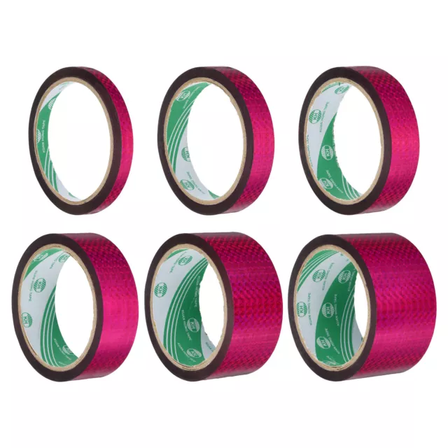 Washi Prism Tape Set 10mm 18mm 24mm 30mm 40mm 50mm Wide for Crafts Rose Red