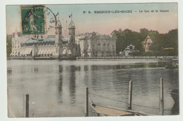 FRANCE - cpa ENGHIEN-LES-BAINS - Le Casino - vg 1917 - small format