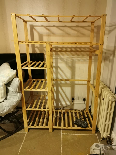 Wood and canvas wardrobe deals