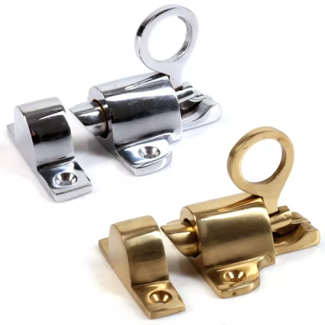 SOLID BRASS OR CHROME FANLIGHT CATCH Loft/Cabinet Sash Window Latch AUTO LOCK