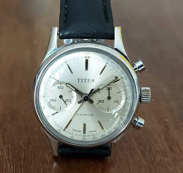 TITUS Geneve Vintage 1960s Chronograph watch Landeron 248 pre carrera
