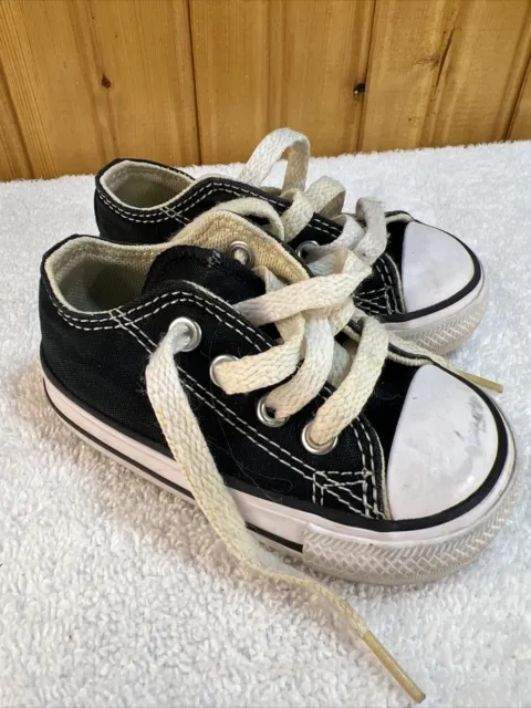 Converse Chuck Taylor All Star Low Top Sneakers Toddler Size 4 Black