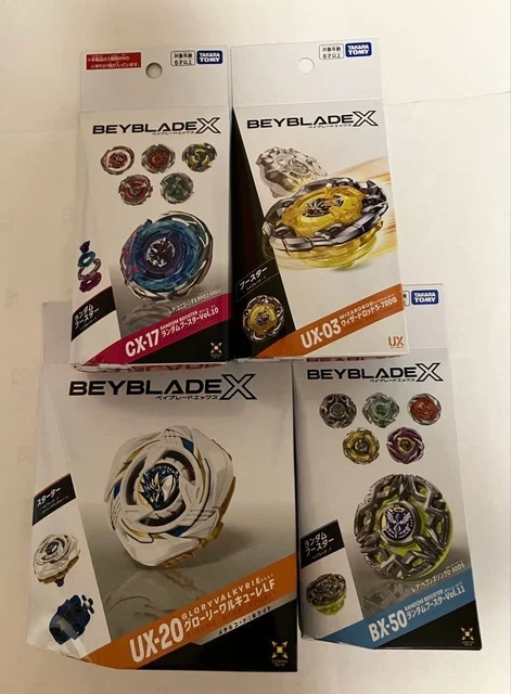 BEYBLADE X UX-20 CX-17 BX-50 3個セット BEYBLADE X LOTE UX-03 UX-20 CX-17 BX-50 4 Piezas Set Coleccionable