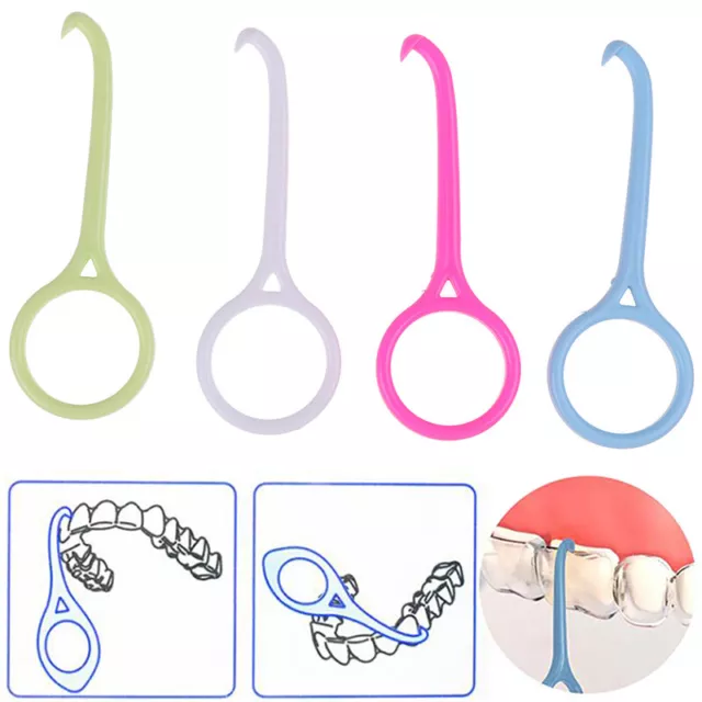 1/2x Dental Removal Hook Tool Orthodontic Aligner Remove Invisible Braces O-il 3