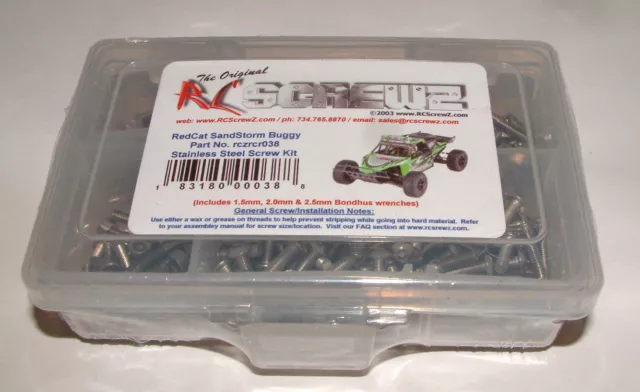 Redcat Racing Sandstorm Buggy Rc Screwz Stainless Steel Screw Set Rcr038